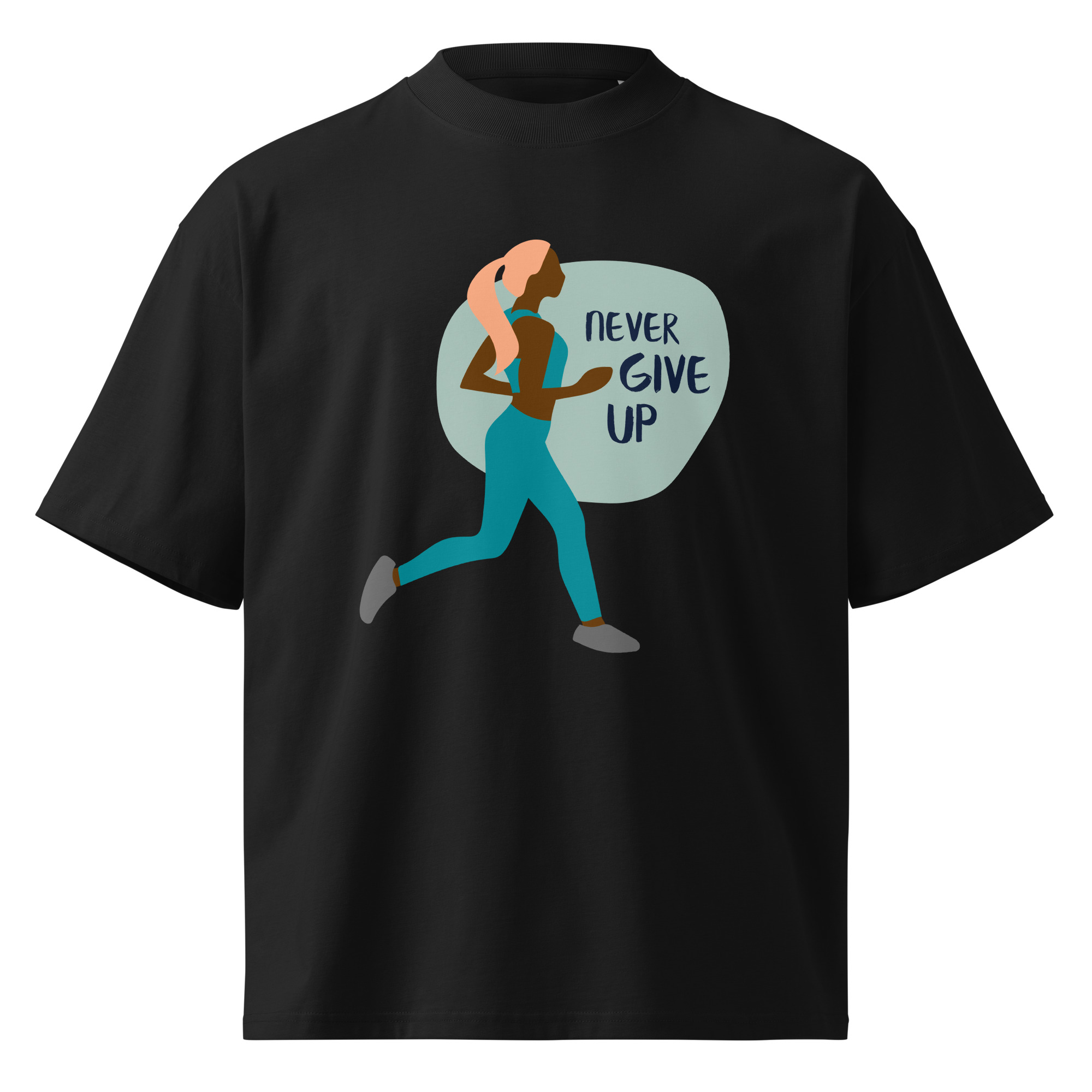Unisex organic oversized high neck t-shirt - Image 5