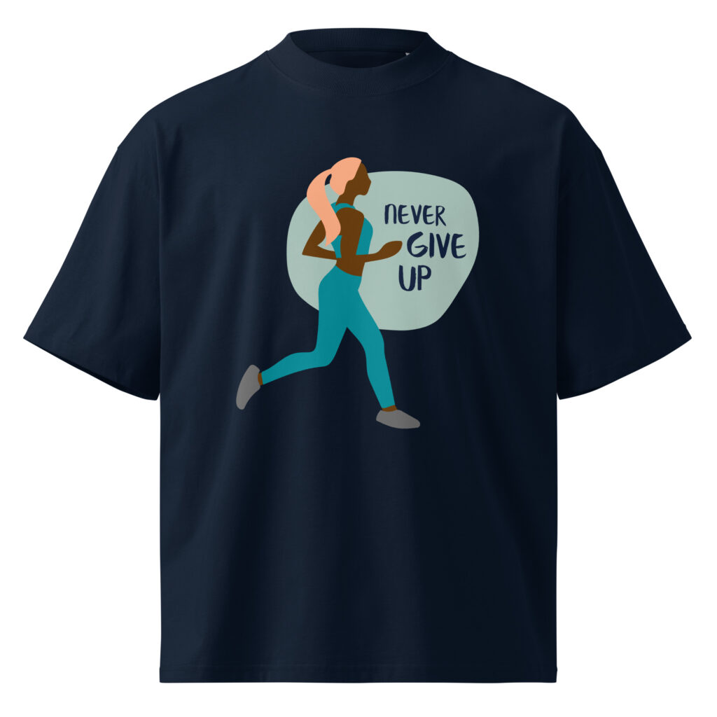 Unisex organic oversized high neck t-shirt