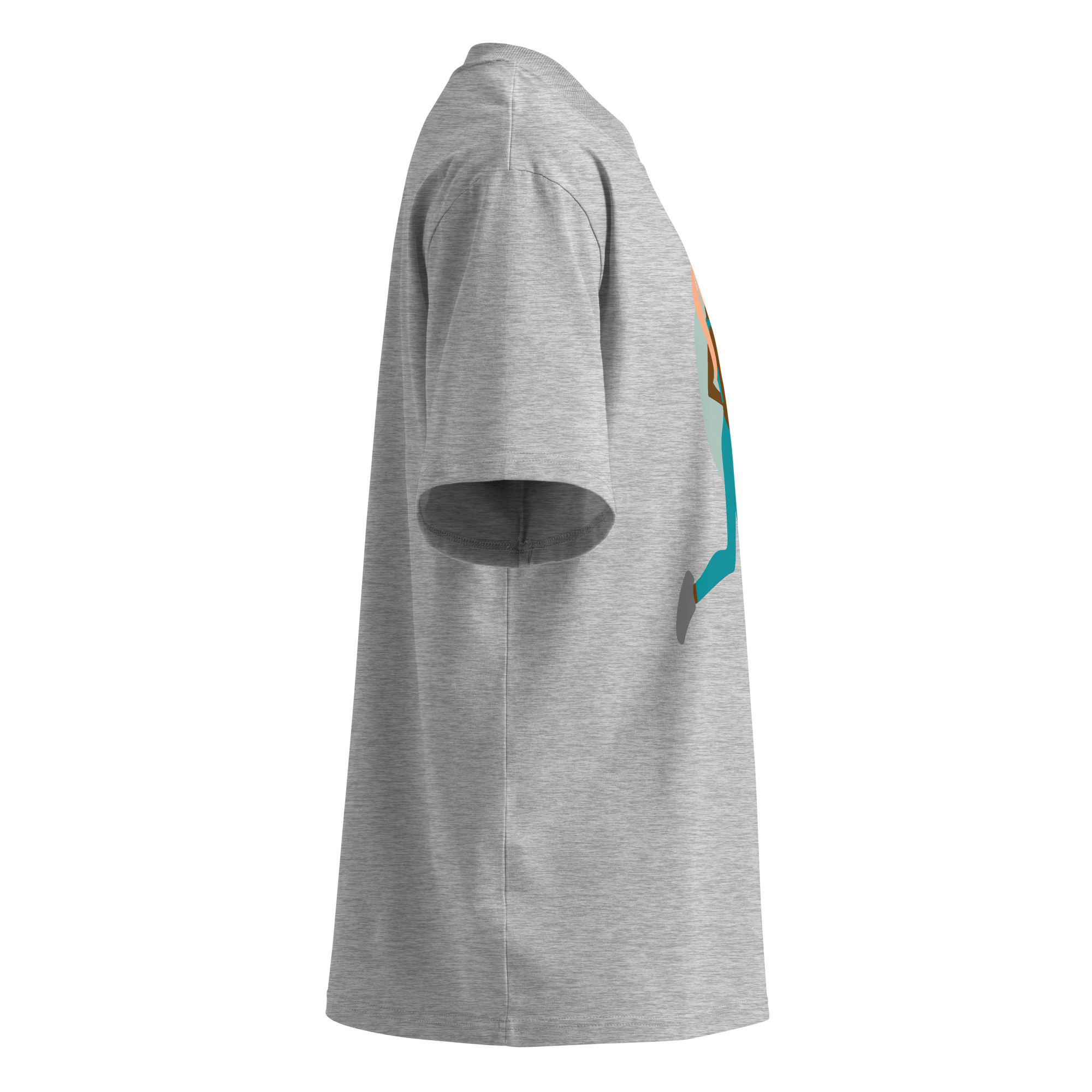 Unisex organic oversized high neck t-shirt - Image 11
