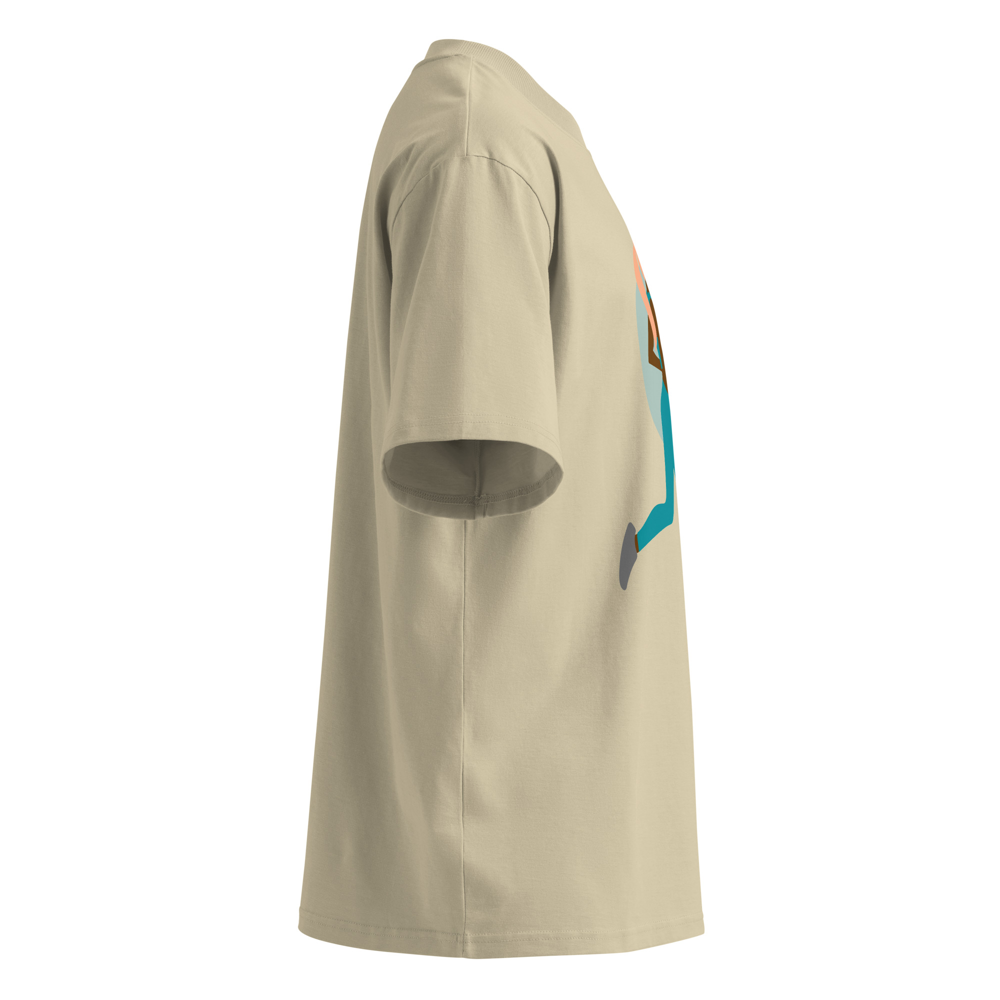 Unisex organic oversized high neck t-shirt - Image 15