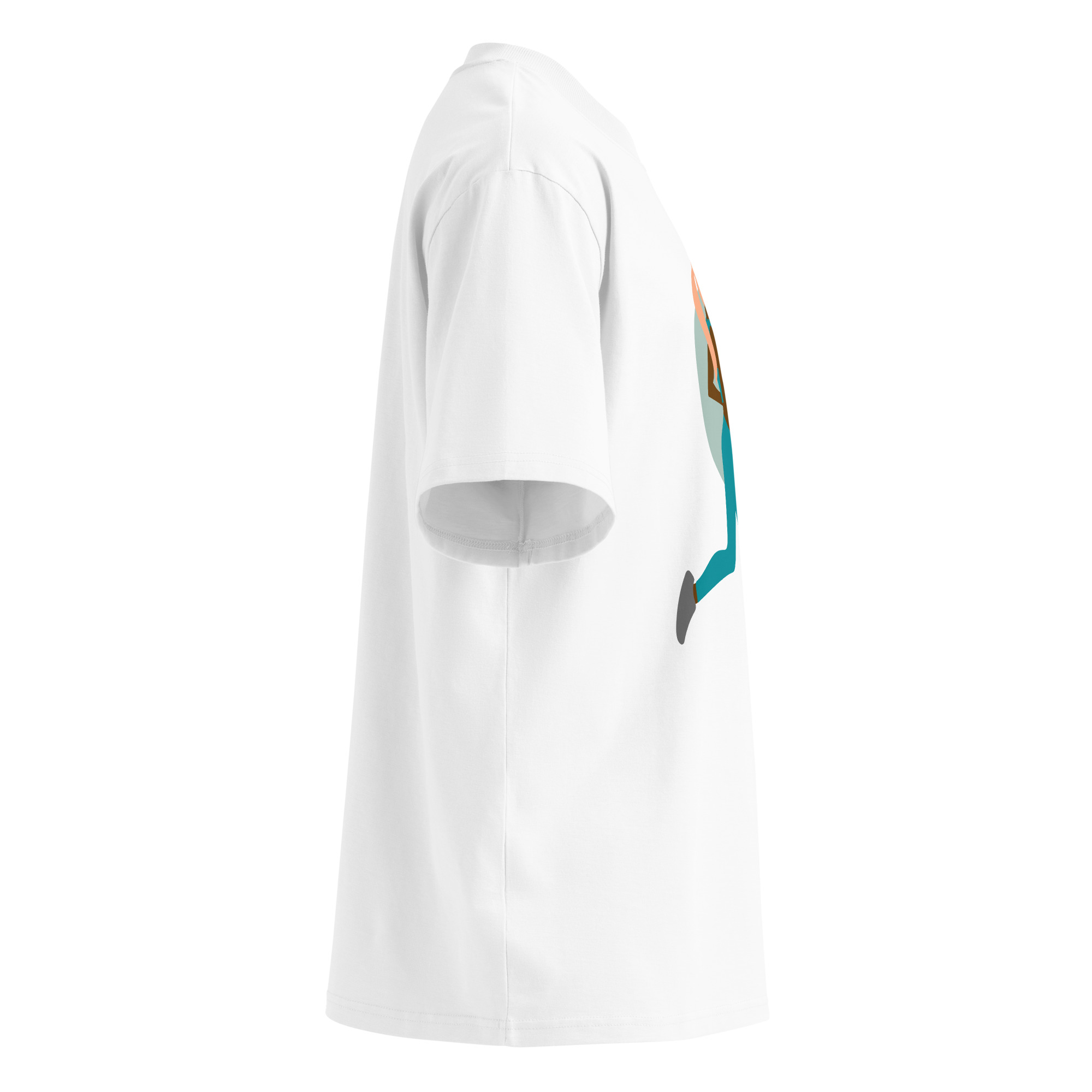 Unisex organic oversized high neck t-shirt - Image 19